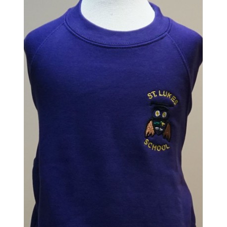 St. Lukes Purple Unisex Crew Neck Sweatshirt