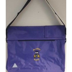 StLukes book bag with strap